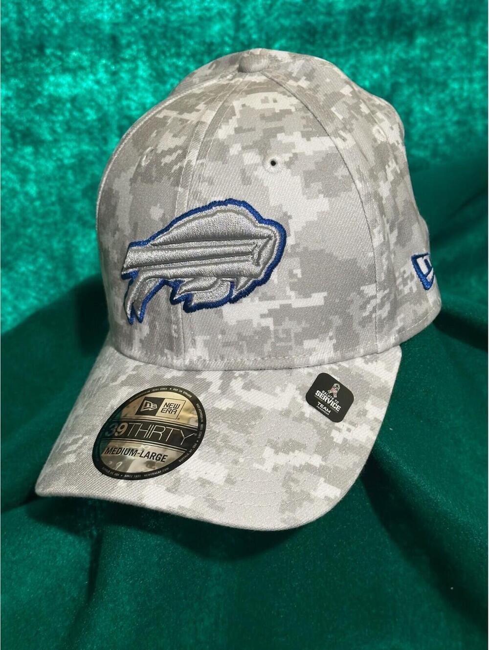 NFL Buffalo Bills 2024 Salute to Service Digital Snow Camo New Era 39THIRTY M/L